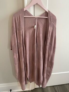 lululemon athletica Mauve Open-Front Knit Cardigan